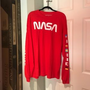 red longsleeve tee